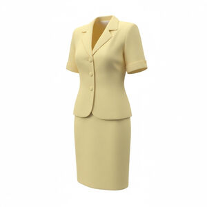Kasper A.S.L. Petite Yellow Two Piece Skirt Suit 6P